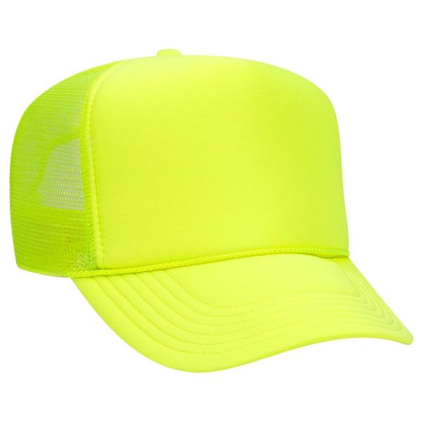 Otto 5-Panel High Crown Foam Trucker Hats - Neon Colors - Otto 5-Panel High Crown Foam Trucker Hats - Neon Colors - Image 2 of 10