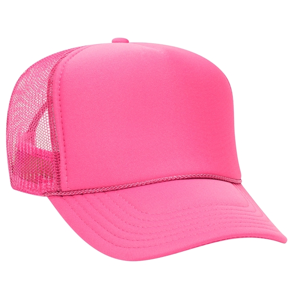 Otto 5-Panel High Crown Foam Trucker Hats - Neon Colors - Otto 5-Panel High Crown Foam Trucker Hats - Neon Colors - Image 4 of 10