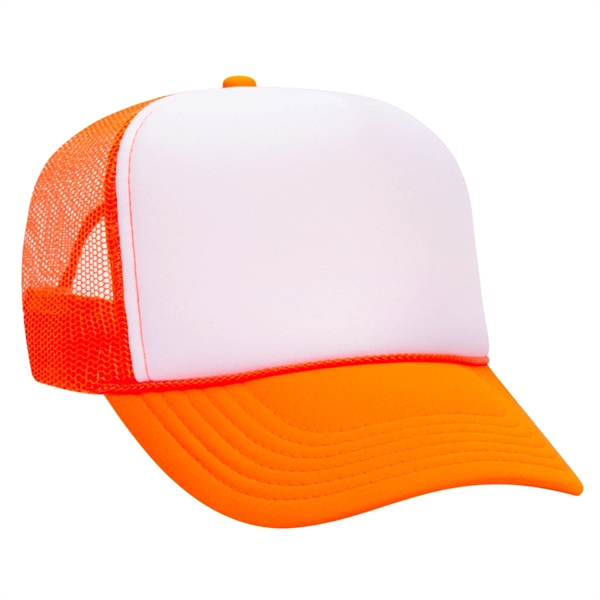 Otto 5-Panel High Crown Foam Trucker Hats - Neon Colors - Otto 5-Panel High Crown Foam Trucker Hats - Neon Colors - Image 7 of 10