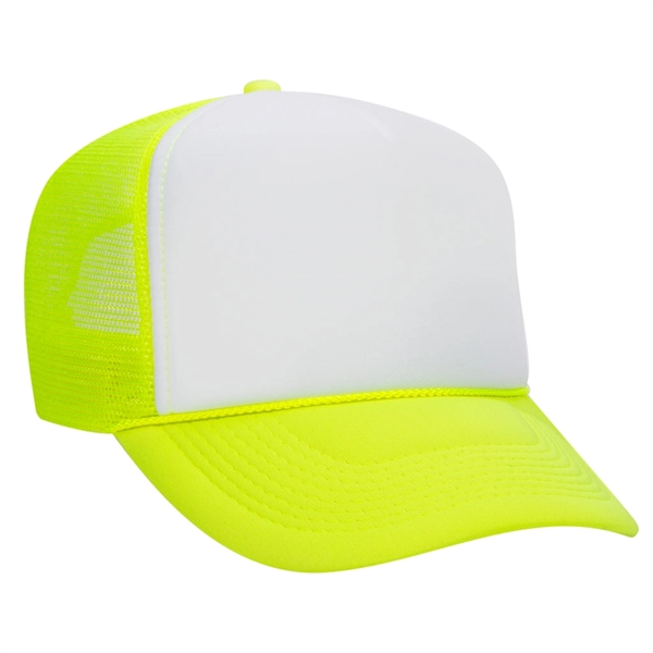 Otto 5-Panel High Crown Foam Trucker Hats - Neon Colors - Otto 5-Panel High Crown Foam Trucker Hats - Neon Colors - Image 8 of 10