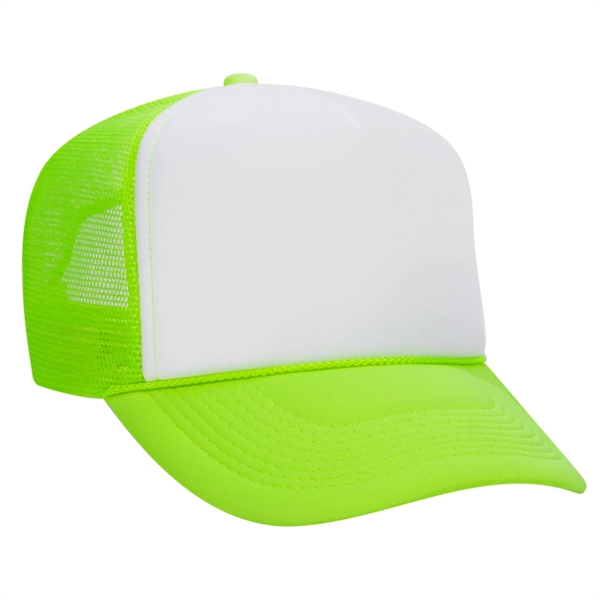 Otto 5-Panel High Crown Foam Trucker Hats - Neon Colors - Otto 5-Panel High Crown Foam Trucker Hats - Neon Colors - Image 9 of 10