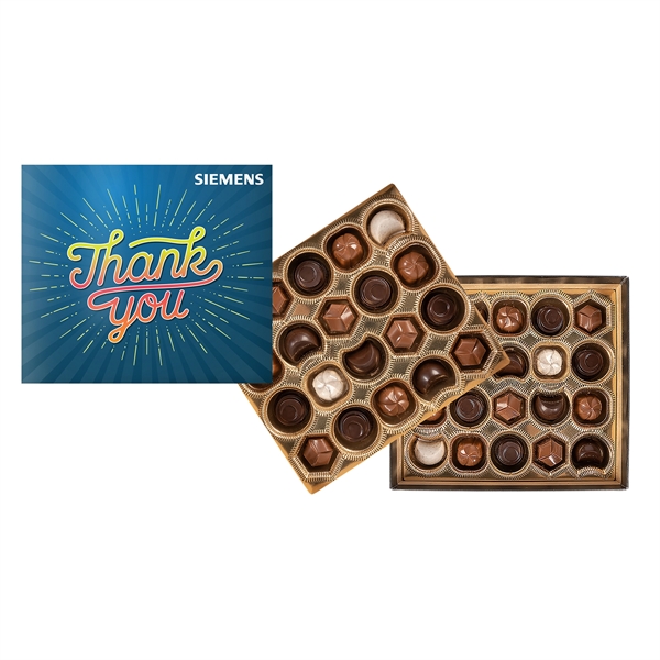 Gourmet Chocolate Truffles Gift Box w/Full Color Lid - 40 pc - Gourmet Chocolate Truffles Gift Box w/Full Color Lid - 40 pc - Image 0 of 6