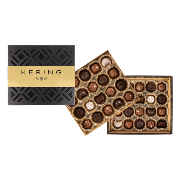 Gourmet Chocolate Truffles Gift Box Gold Band - 40 pc - Gourmet Chocolate Truffles Gift Box Gold Band - 40 pc - Image 0 of 6