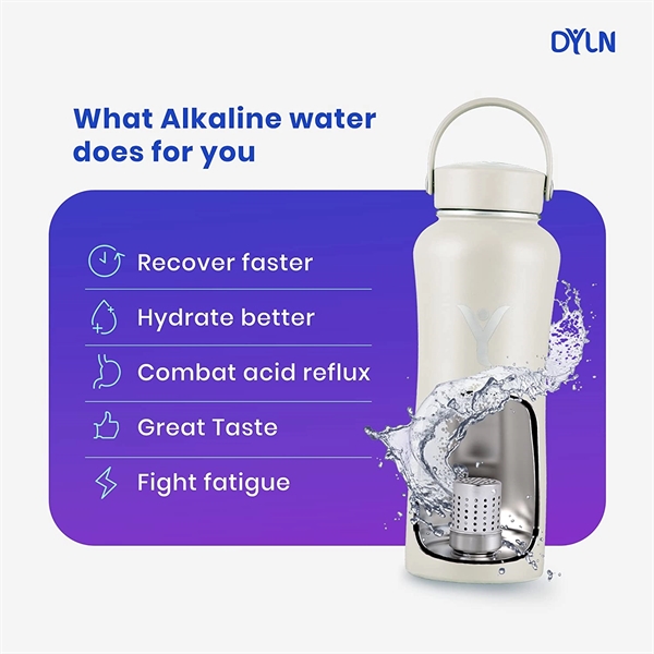 DYLN Alkaline Water Bottle with Wide Mouth Cap 32 oz - DYLN Alkaline Water Bottle with Wide Mouth Cap 32 oz - Image 3 of 10