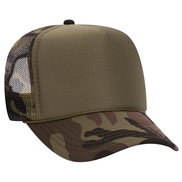 Otto 5-Panel High Crown Foam Trucker Hat - Camo - Otto 5-Panel High Crown Foam Trucker Hat - Camo - Image 1 of 4