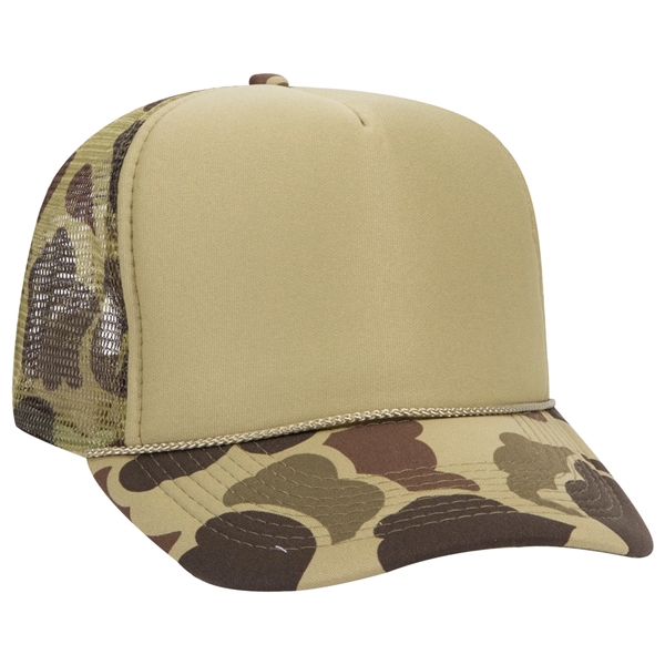 Otto 5-Panel High Crown Foam Trucker Hat - Camo - Otto 5-Panel High Crown Foam Trucker Hat - Camo - Image 2 of 4