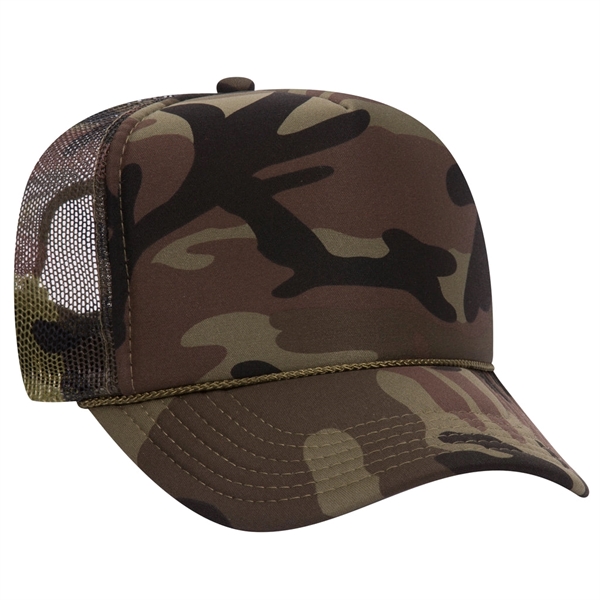 Otto 5-Panel High Crown Foam Trucker Hat - Camo - Otto 5-Panel High Crown Foam Trucker Hat - Camo - Image 3 of 4