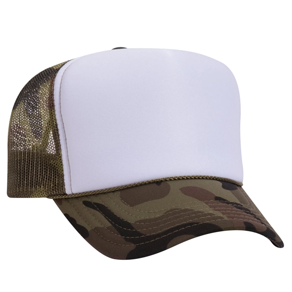 Otto 5-Panel High Crown Foam Trucker Hat - Camo - Otto 5-Panel High Crown Foam Trucker Hat - Camo - Image 4 of 4