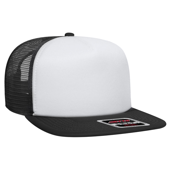 Otto 5-Panel Mid Profile Foam Trucker Flat Bill Hat - Otto 5-Panel Mid Profile Foam Trucker Flat Bill Hat - Image 1 of 4