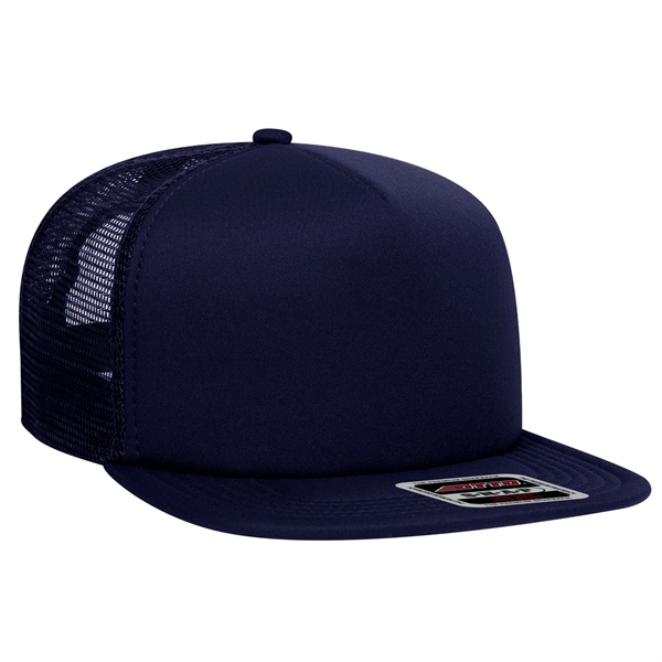 Otto 5-Panel Mid Profile Foam Trucker Flat Bill Hat - Otto 5-Panel Mid Profile Foam Trucker Flat Bill Hat - Image 2 of 4