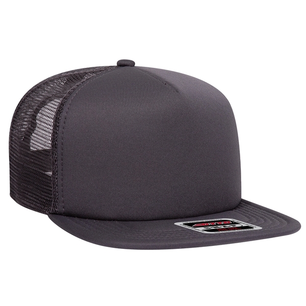 Otto 5-Panel Mid Profile Foam Trucker Flat Bill Hat - Otto 5-Panel Mid Profile Foam Trucker Flat Bill Hat - Image 4 of 4