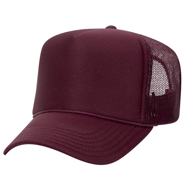 Otto 5 Panel High Crown Foam Trucker Hat - Otto 5 Panel High Crown Foam Trucker Hat - Image 11 of 57