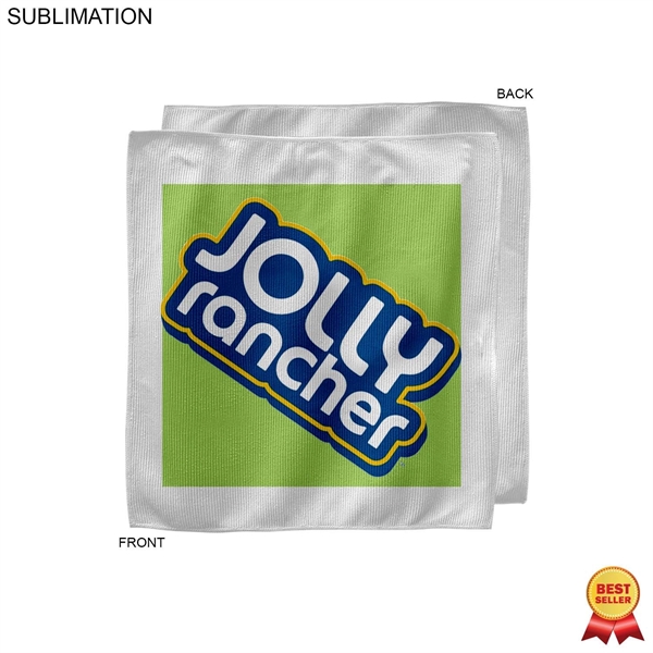 Custom Promo Sublimated Microfiber Rally Towel, 12x12