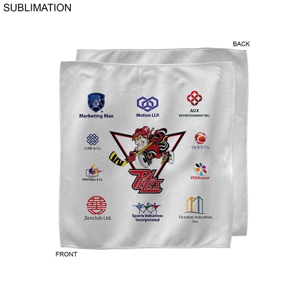 Sponsorship Rally Towel, 12x12, Sublimated