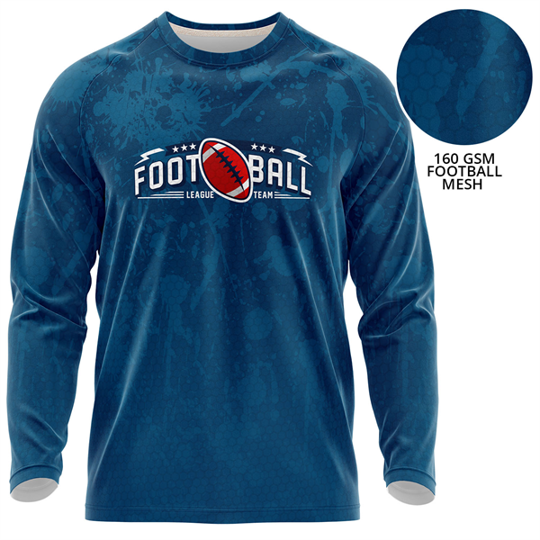 Unisex 160 GSM Football Mesh Long Sleeve Jersey T-Shirt - Unisex 160 GSM Football Mesh Long Sleeve Jersey T-Shirt - Image 0 of 3