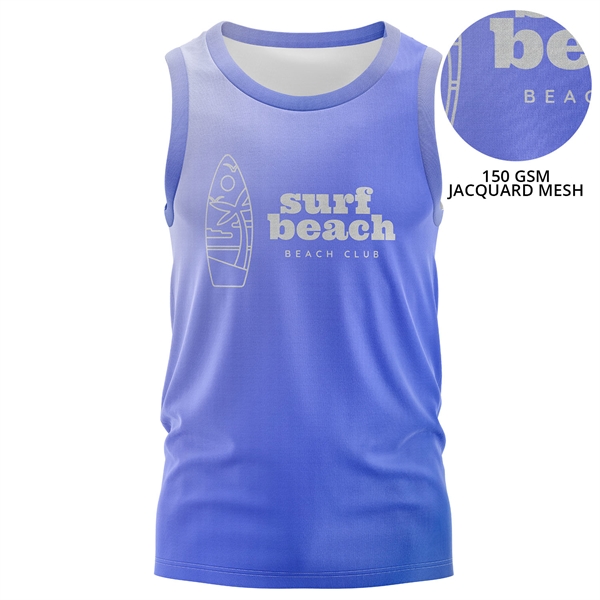 Unisex 150 GSM Jacquard Mesh Performance Sublimation Tank - Unisex 150 GSM Jacquard Mesh Performance Sublimation Tank - Image 0 of 3