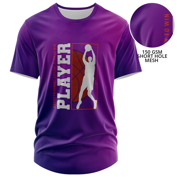 Unisex 150 GSM Short Hole Mesh Performance T-Shirt - Unisex 150 GSM Short Hole Mesh Performance T-Shirt - Image 0 of 3