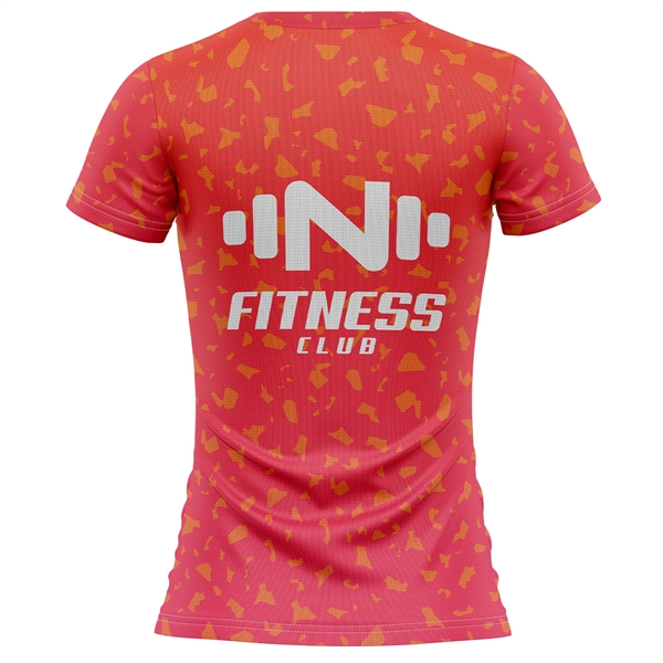 Women 150 GSM Short Hole Mesh Performance Sublimation TShirt - Women 150 GSM Short Hole Mesh Performance Sublimation TShirt - Image 1 of 3