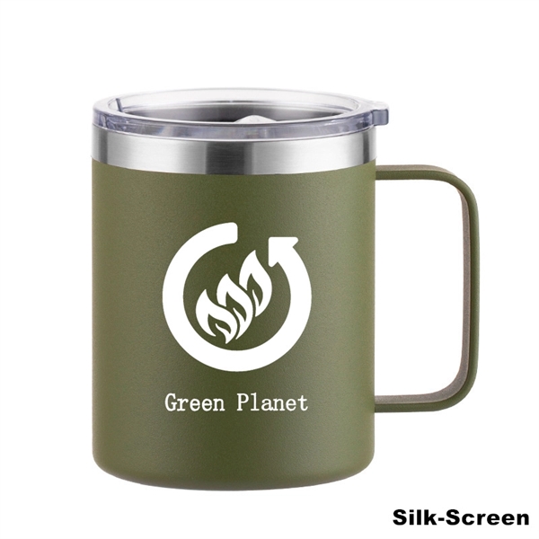 12 oz Stainless Steel Insulated Coffee Mug with Handle - 12 oz Stainless Steel Insulated Coffee Mug with Handle - Image 3 of 48