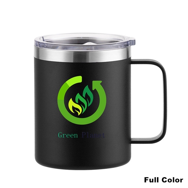 12 oz Stainless Steel Insulated Coffee Mug with Handle - 12 oz Stainless Steel Insulated Coffee Mug with Handle - Image 4 of 48