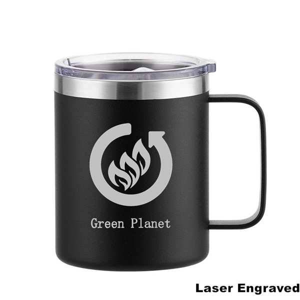 12 oz Stainless Steel Insulated Coffee Mug with Handle - 12 oz Stainless Steel Insulated Coffee Mug with Handle - Image 5 of 48