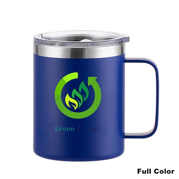 12 oz Stainless Steel Insulated Coffee Mug with Handle - 12 oz Stainless Steel Insulated Coffee Mug with Handle - Image 7 of 48