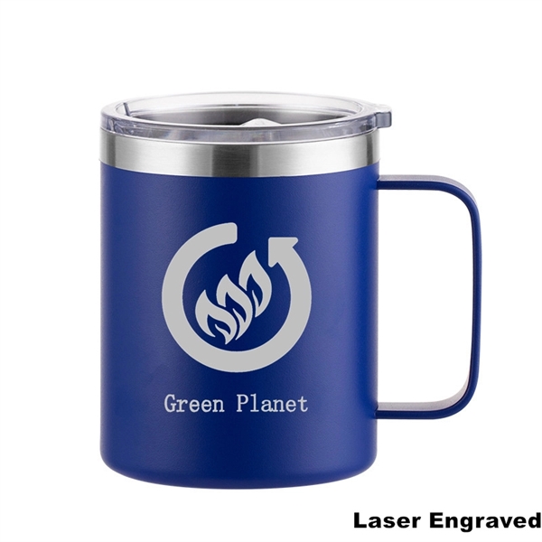 12 oz Stainless Steel Insulated Coffee Mug with Handle - 12 oz Stainless Steel Insulated Coffee Mug with Handle - Image 8 of 48