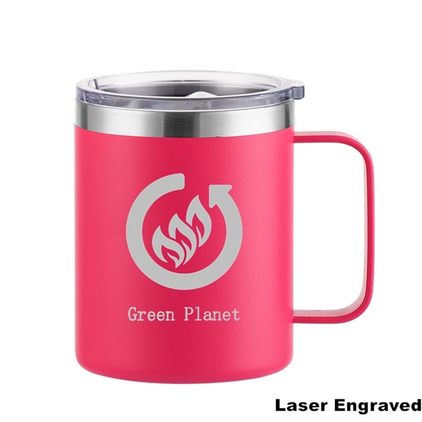 12 oz Stainless Steel Insulated Coffee Mug with Handle - 12 oz Stainless Steel Insulated Coffee Mug with Handle - Image 11 of 48