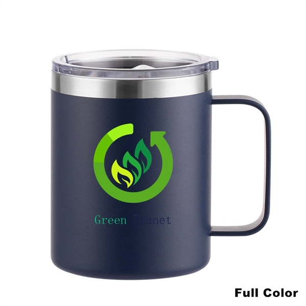 12 oz Stainless Steel Insulated Coffee Mug with Handle - 12 oz Stainless Steel Insulated Coffee Mug with Handle - Image 16 of 48