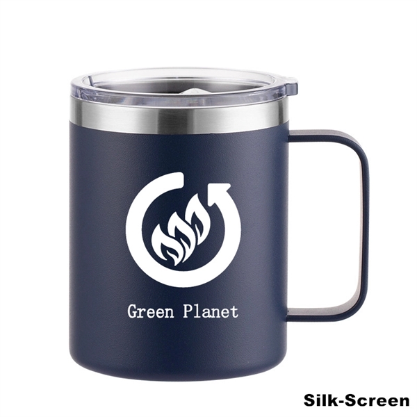 12 oz Stainless Steel Insulated Coffee Mug with Handle - 12 oz Stainless Steel Insulated Coffee Mug with Handle - Image 18 of 48