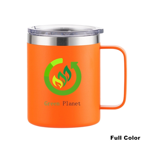 12 oz Stainless Steel Insulated Coffee Mug with Handle - 12 oz Stainless Steel Insulated Coffee Mug with Handle - Image 19 of 48