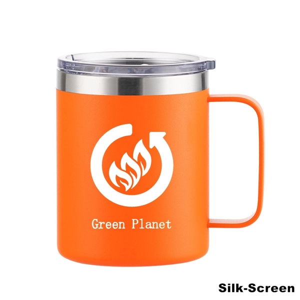 12 oz Stainless Steel Insulated Coffee Mug with Handle - 12 oz Stainless Steel Insulated Coffee Mug with Handle - Image 21 of 48