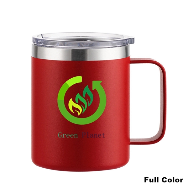 12 oz Stainless Steel Insulated Coffee Mug with Handle - 12 oz Stainless Steel Insulated Coffee Mug with Handle - Image 28 of 48