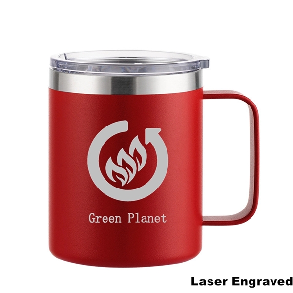 12 oz Stainless Steel Insulated Coffee Mug with Handle - 12 oz Stainless Steel Insulated Coffee Mug with Handle - Image 29 of 48