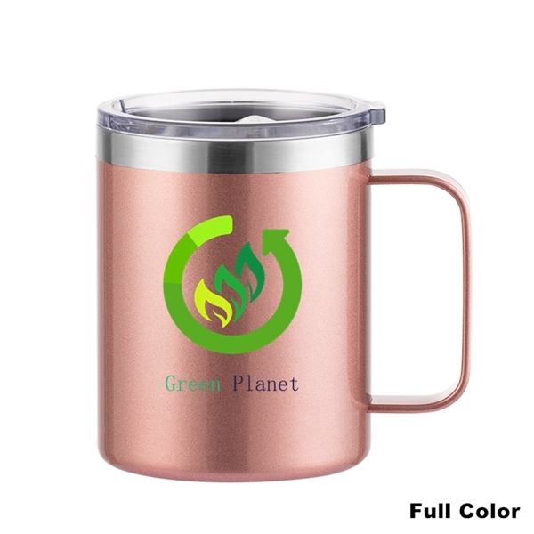 12 oz Stainless Steel Insulated Coffee Mug with Handle - 12 oz Stainless Steel Insulated Coffee Mug with Handle - Image 31 of 48