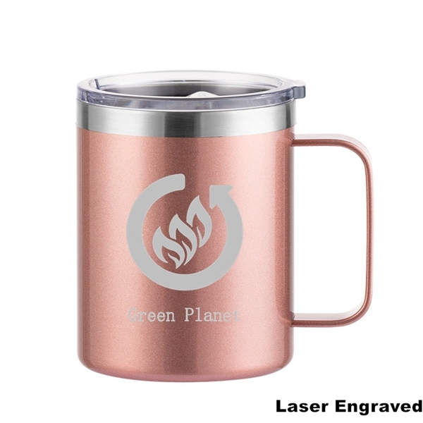 12 oz Stainless Steel Insulated Coffee Mug with Handle - 12 oz Stainless Steel Insulated Coffee Mug with Handle - Image 32 of 48