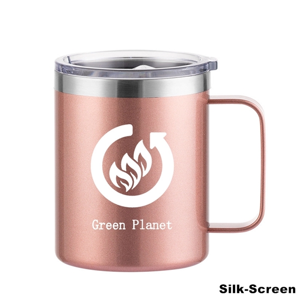 12 oz Stainless Steel Insulated Coffee Mug with Handle - 12 oz Stainless Steel Insulated Coffee Mug with Handle - Image 33 of 48