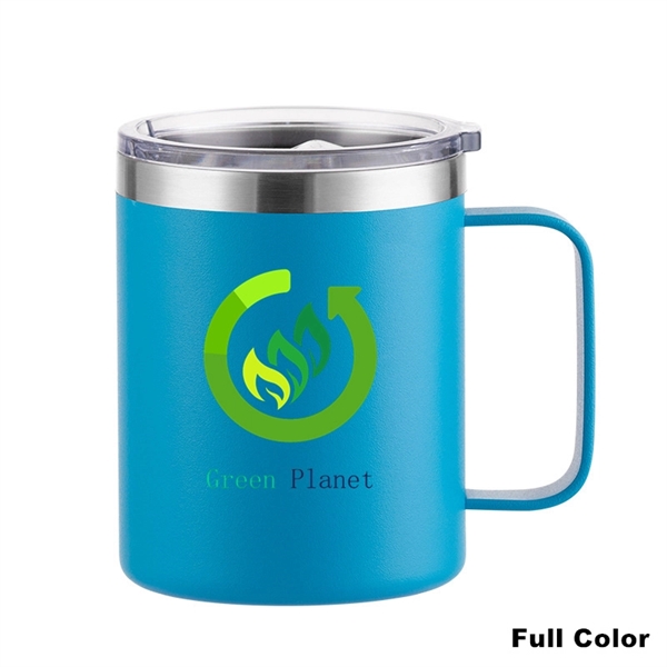 12 oz Stainless Steel Insulated Coffee Mug with Handle - 12 oz Stainless Steel Insulated Coffee Mug with Handle - Image 34 of 48