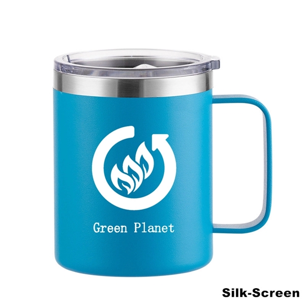 12 oz Stainless Steel Insulated Coffee Mug with Handle - 12 oz Stainless Steel Insulated Coffee Mug with Handle - Image 36 of 48