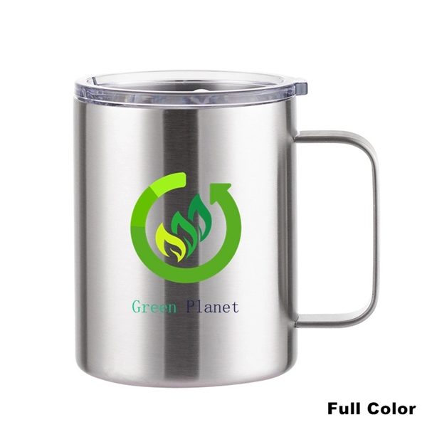 12 oz Stainless Steel Insulated Coffee Mug with Handle - 12 oz Stainless Steel Insulated Coffee Mug with Handle - Image 37 of 48