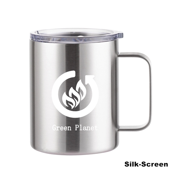 12 oz Stainless Steel Insulated Coffee Mug with Handle - 12 oz Stainless Steel Insulated Coffee Mug with Handle - Image 39 of 48