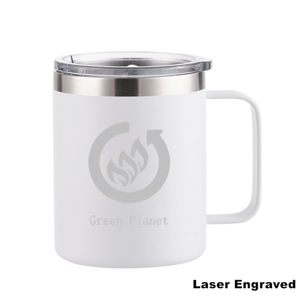 12 oz Stainless Steel Insulated Coffee Mug with Handle - 12 oz Stainless Steel Insulated Coffee Mug with Handle - Image 41 of 48