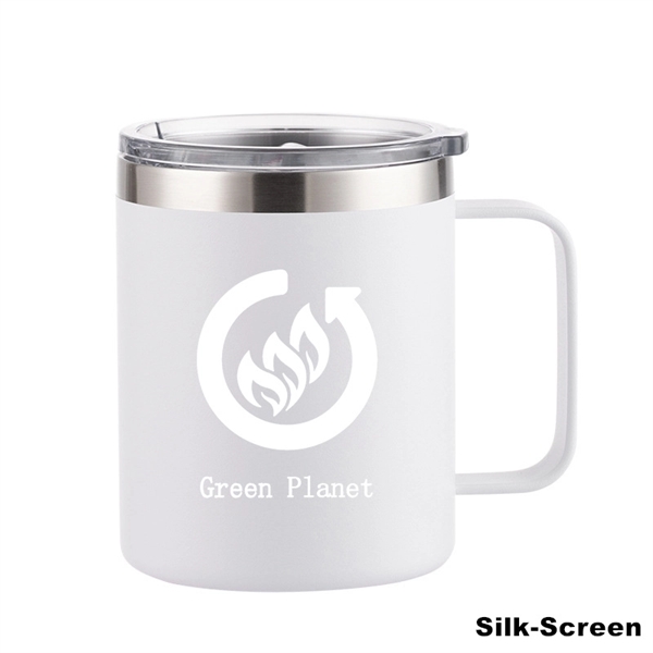 12 oz Stainless Steel Insulated Coffee Mug with Handle - 12 oz Stainless Steel Insulated Coffee Mug with Handle - Image 42 of 48