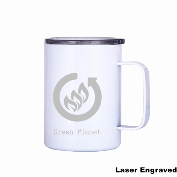 12 oz Stainless Steel Insulated Coffee Mug with Handle - 12 oz Stainless Steel Insulated Coffee Mug with Handle - Image 44 of 48