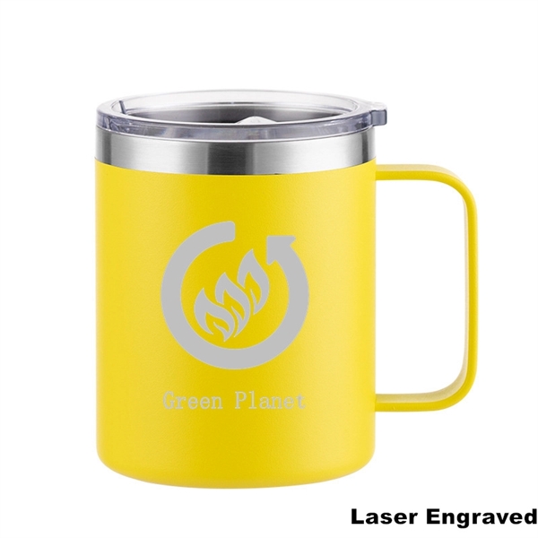 12 oz Stainless Steel Insulated Coffee Mug with Handle - 12 oz Stainless Steel Insulated Coffee Mug with Handle - Image 47 of 48