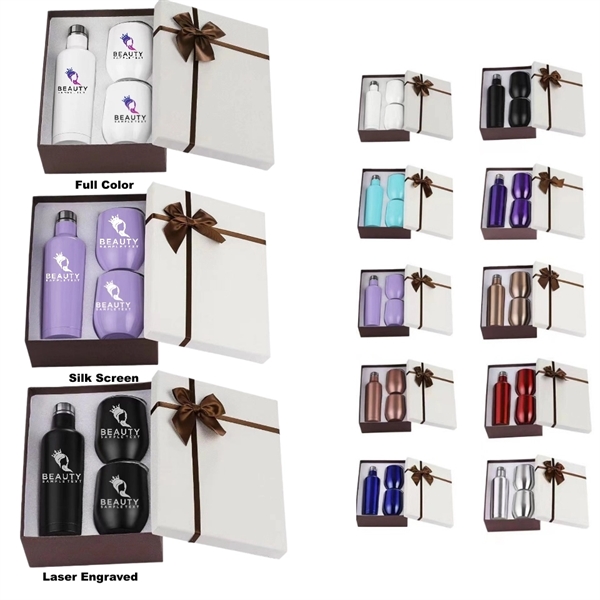 Sublimation Stainless Steel Wine Chiller Gift Set - Sublimation Stainless Steel Wine Chiller Gift Set - Image 0 of 30