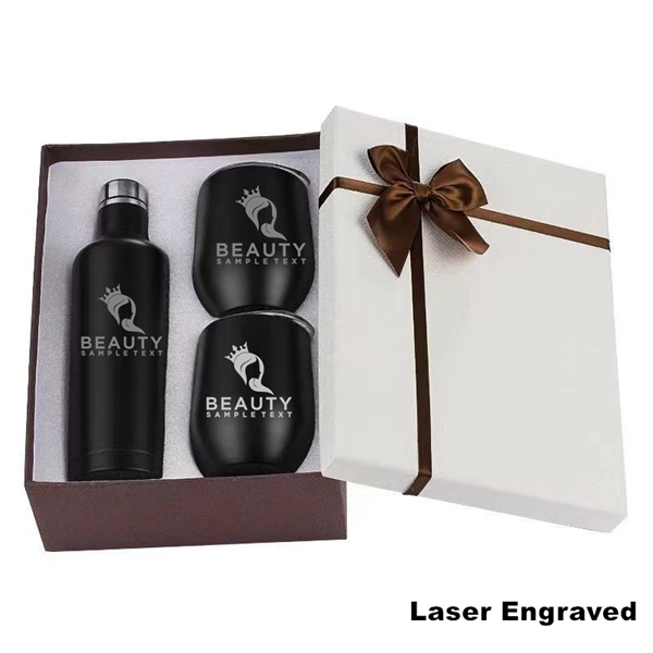 Sublimation Stainless Steel Wine Chiller Gift Set - Sublimation Stainless Steel Wine Chiller Gift Set - Image 2 of 30