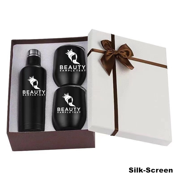 Sublimation Stainless Steel Wine Chiller Gift Set - Sublimation Stainless Steel Wine Chiller Gift Set - Image 3 of 30