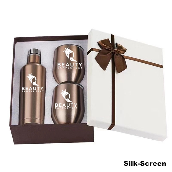 Sublimation Stainless Steel Wine Chiller Gift Set - Sublimation Stainless Steel Wine Chiller Gift Set - Image 6 of 30