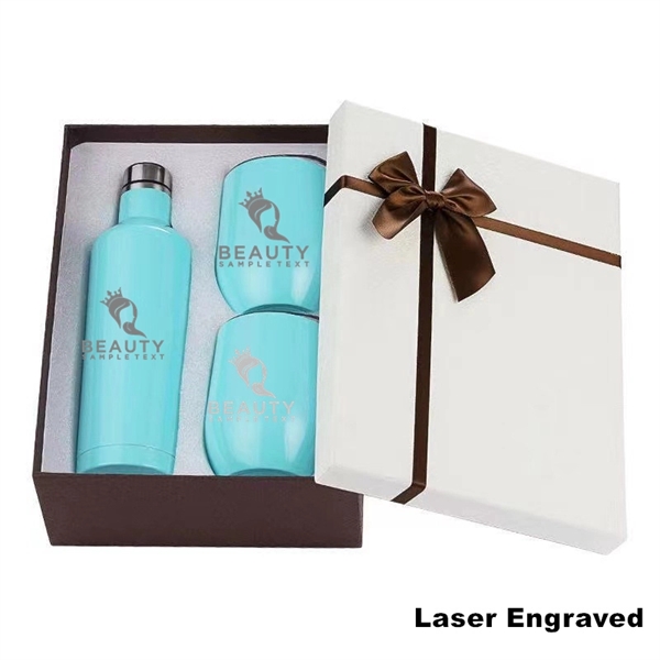 Sublimation Stainless Steel Wine Chiller Gift Set - Sublimation Stainless Steel Wine Chiller Gift Set - Image 11 of 30